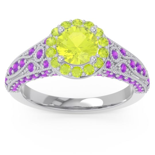 Halo Pave Milgrain Marudyana Ring