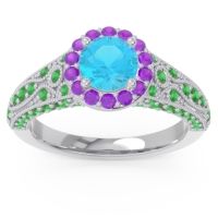 Halo Pave Milgrain Marudyana Ring
