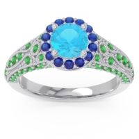 Halo Pave Milgrain Marudyana Ring