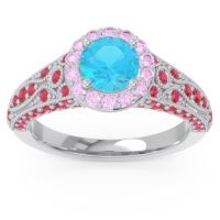 Halo Pave Milgrain Marudyana Ring