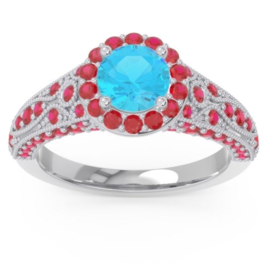 Halo Pave Milgrain Marudyana Ring