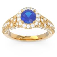 Halo Pave Milgrain Marudyana Ring