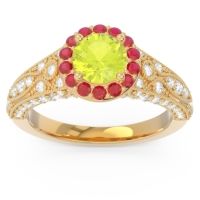 Halo Pave Milgrain Marudyana Ring