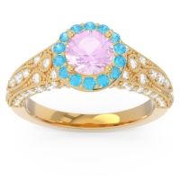 Halo Pave Milgrain Marudyana Ring