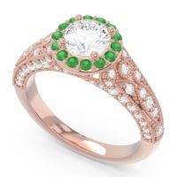Halo Pave Milgrain Marudyana Ring
