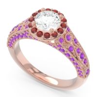 Halo Pave Milgrain Marudyana Ring