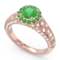 Halo Pave Milgrain Marudyana Ring
