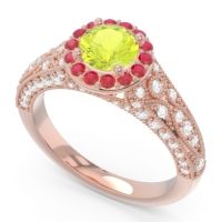 Halo Pave Milgrain Marudyana Ring