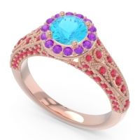 Halo Pave Milgrain Marudyana Ring