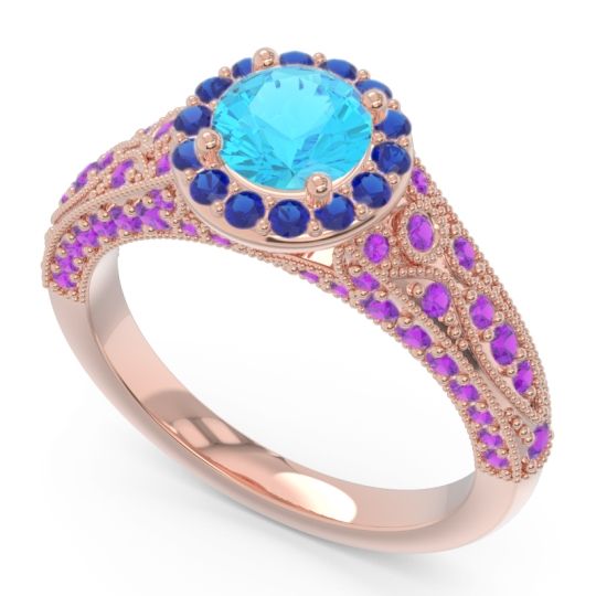 Halo Pave Milgrain Marudyana Ring