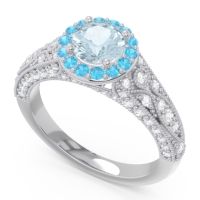 Halo Pave Milgrain Marudyana Ring