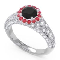 Halo Pave Milgrain Marudyana Ring