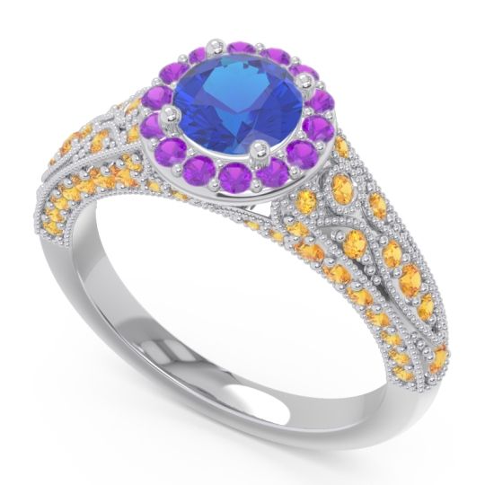 Halo Pave Milgrain Marudyana Ring