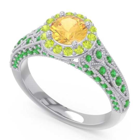 Halo Pave Milgrain Marudyana Ring