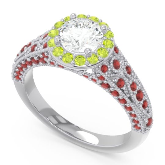 Halo Pave Milgrain Marudyana Ring