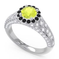 Halo Pave Milgrain Marudyana Ring