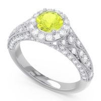 Halo Pave Milgrain Marudyana Ring