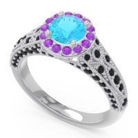 Halo Pave Milgrain Marudyana Ring