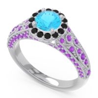 Halo Pave Milgrain Marudyana Ring