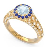 Halo Pave Milgrain Marudyana Ring