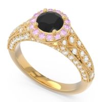 Halo Pave Milgrain Marudyana Ring