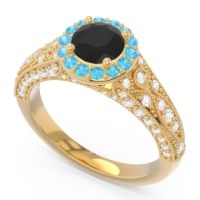 Halo Pave Milgrain Marudyana Ring