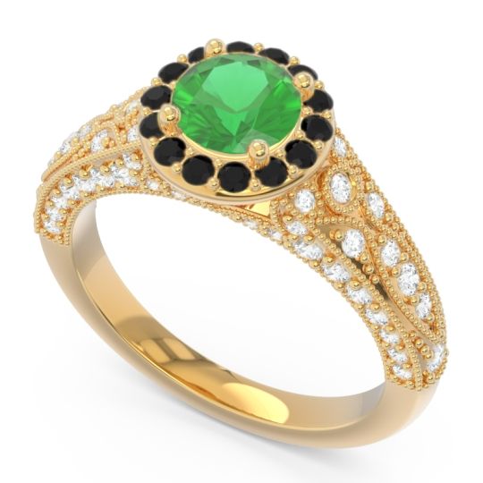 Halo Pave Milgrain Marudyana Ring