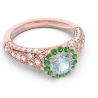 Halo Pave Milgrain Marudyana Ring