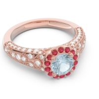 Halo Pave Milgrain Marudyana Ring