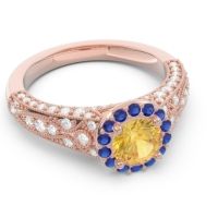 Halo Pave Milgrain Marudyana Ring