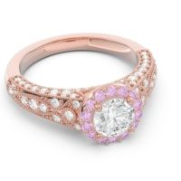 Halo Pave Milgrain Marudyana Ring