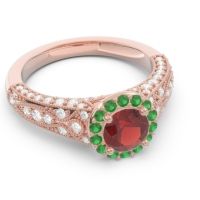 Halo Pave Milgrain Marudyana Ring