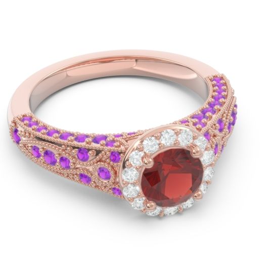 Halo Pave Milgrain Marudyana Ring