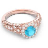 Halo Pave Milgrain Marudyana Ring