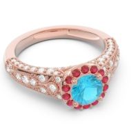 Halo Pave Milgrain Marudyana Ring