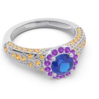 Halo Pave Milgrain Marudyana Ring