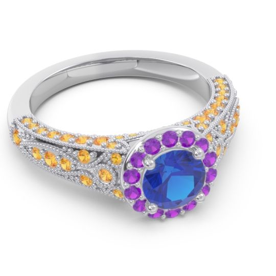 Halo Pave Milgrain Marudyana Ring