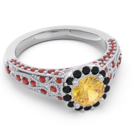Halo Pave Milgrain Marudyana Ring