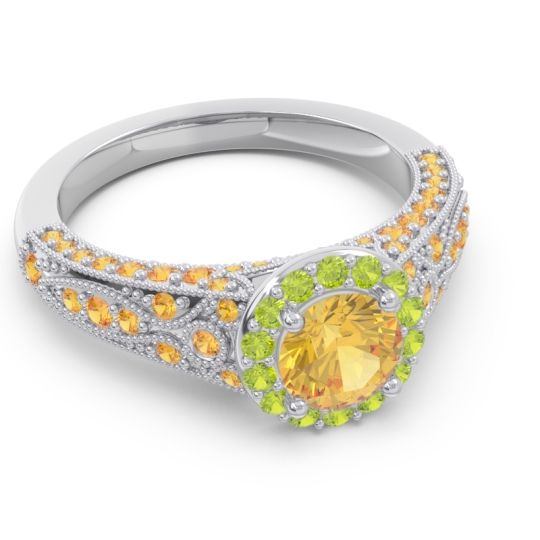 Halo Pave Milgrain Marudyana Ring