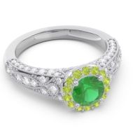 Halo Pave Milgrain Marudyana Ring