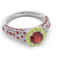 Halo Pave Milgrain Marudyana Ring