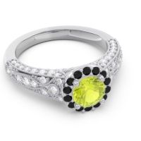 Halo Pave Milgrain Marudyana Ring