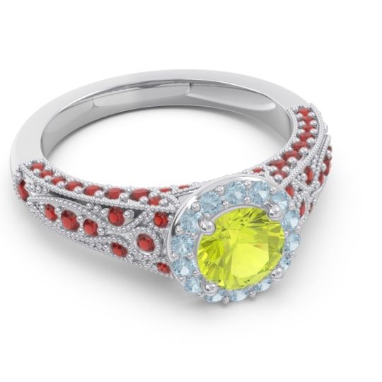 Halo Pave Milgrain Marudyana Ring