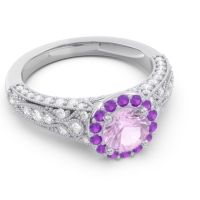 Halo Pave Milgrain Marudyana Ring