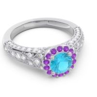 Halo Pave Milgrain Marudyana Ring