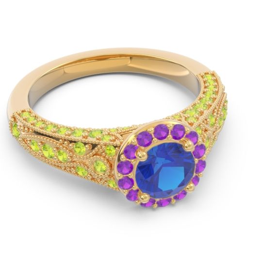 Halo Pave Milgrain Marudyana Ring
