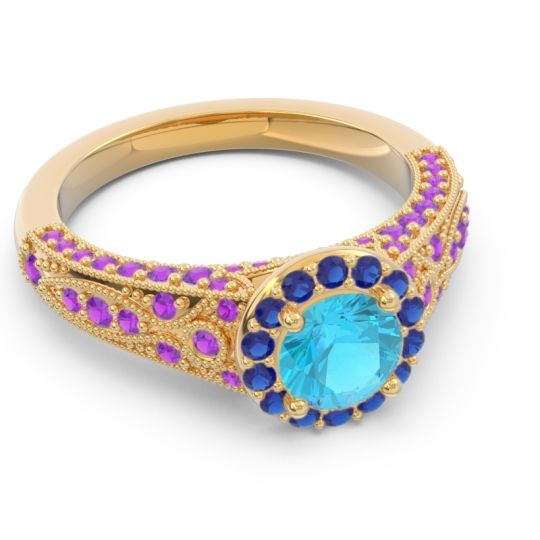 Halo Pave Milgrain Marudyana Ring