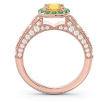 Halo Pave Milgrain Marudyana Ring