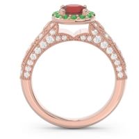 Halo Pave Milgrain Marudyana Ring
