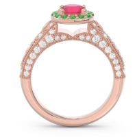 Halo Pave Milgrain Marudyana Ring